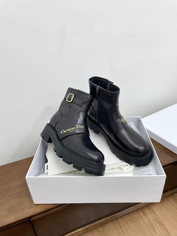 Stivaletto CD D-Quest 40mm in pelle di vitello nera liscia