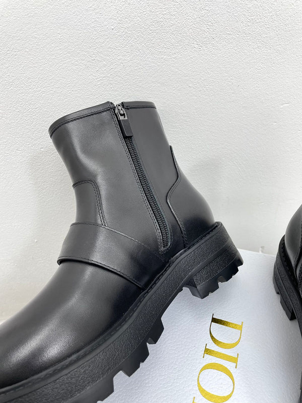 Stivaletto CD D-Quest 40mm in pelle di vitello nera liscia