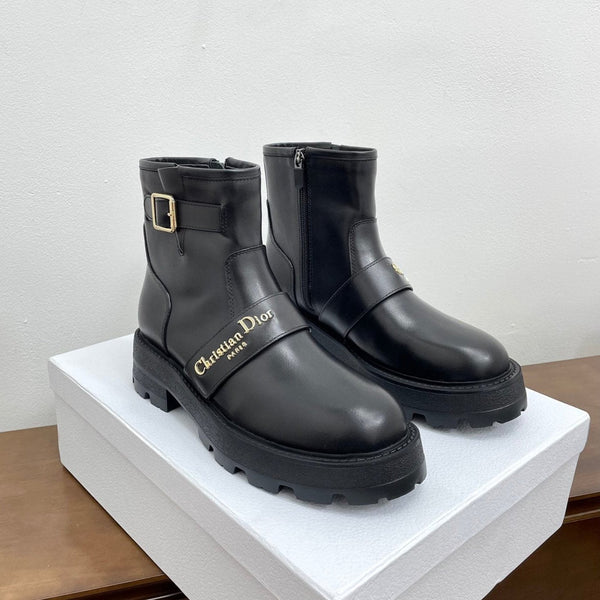 Stivaletto CD D-Quest 40mm in pelle di vitello nera liscia
