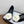 CC Ballet Flats Black With Camellia White Suede