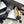 CC Logo Bow with Camellia Ballerina Flats Black White Cowhide Sheepskin 427021