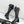 CC Big Bow Chunky Long Boots 80mm Black Cowhide 427064