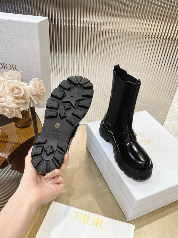 CD 25 short boots black calfskin 438779