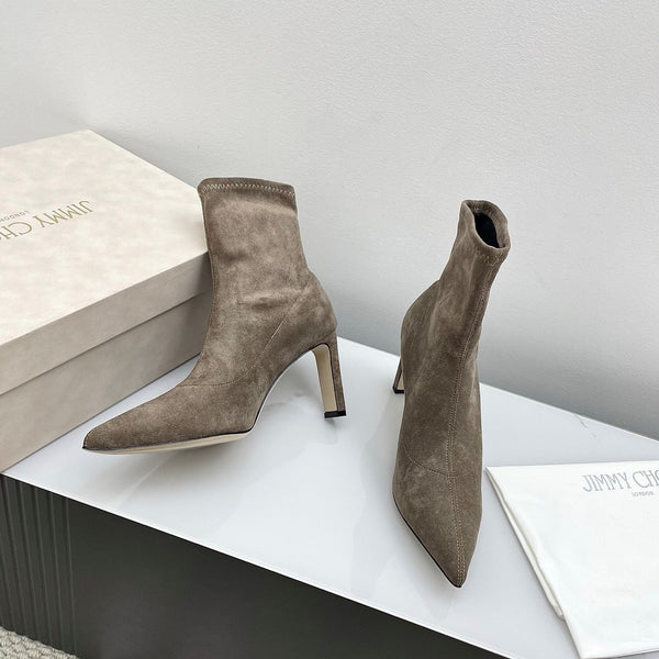 Jimmy Short Boots 85mm Olive Clay Suede 511612