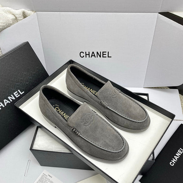 CC 26s Mocassins Double C Daim Gris 645305