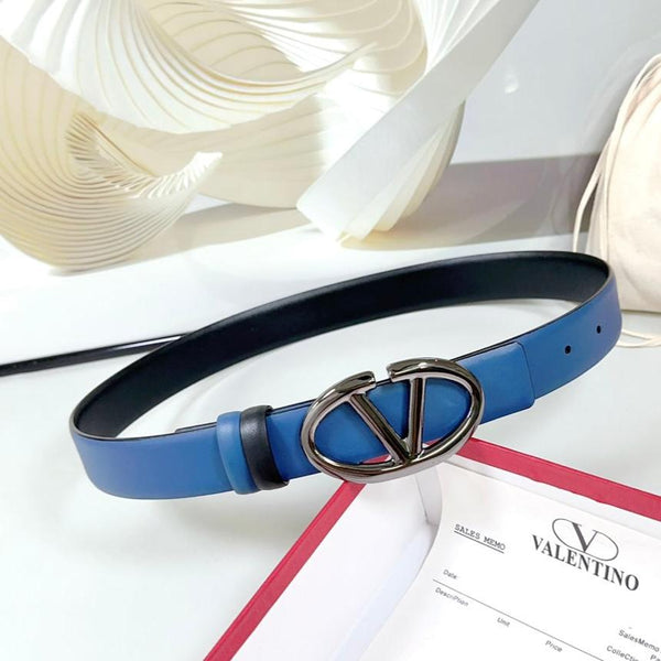 Ceinture Réversible The Bold Edition 30mm Cuir de veau bleu noir Boucle noire
