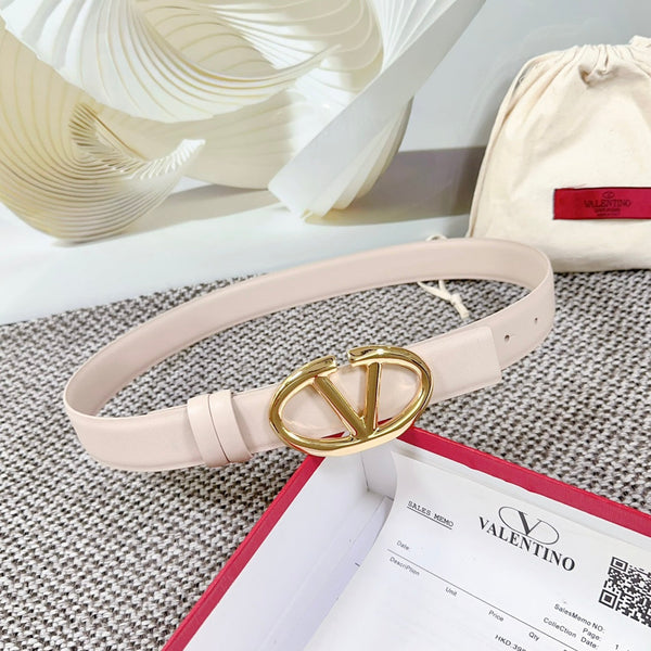 Ceinture Réversible The Bold Edition 30mm Cuir de Veau Rose Pastel Boucle Dorée