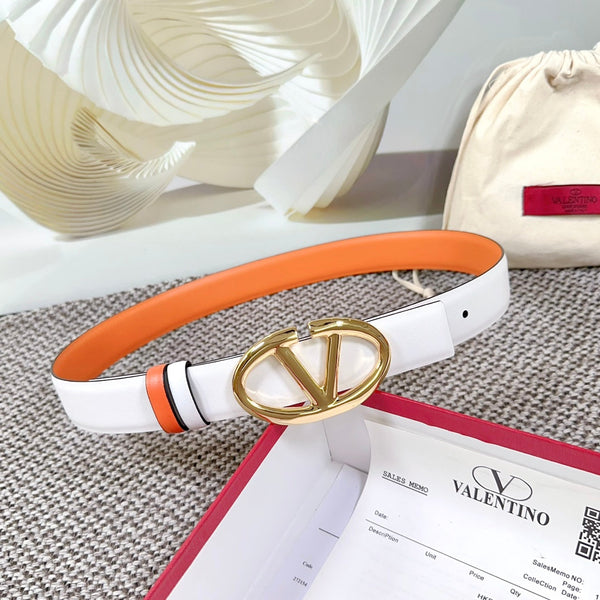 Ceinture Réversible The Bold Edition 30 mm Veau Blanc Marron Boucle Dorée