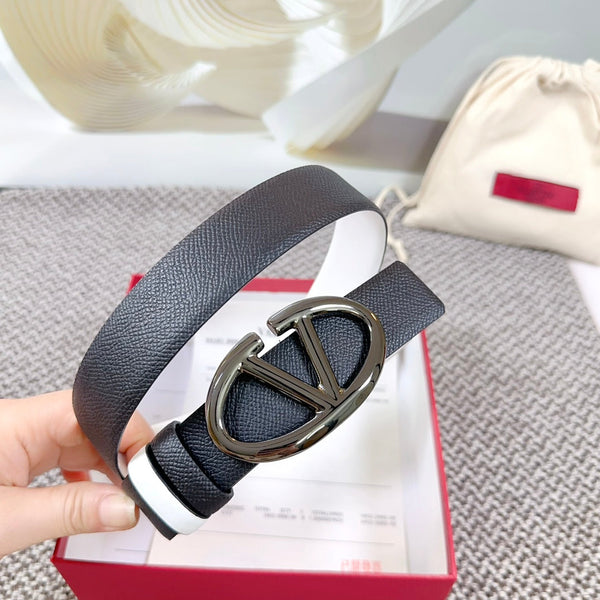 Ceinture réversible Bold Edition 30 mm veau grainé noir blanc boucle noire