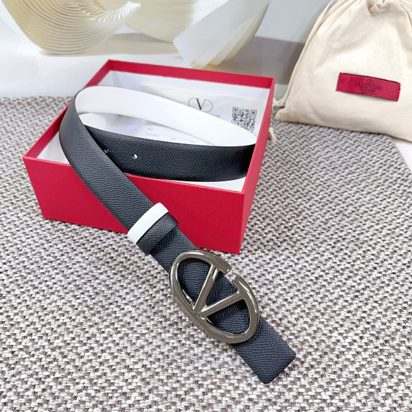 Ceinture réversible Bold Edition 30 mm veau grainé noir blanc boucle noire