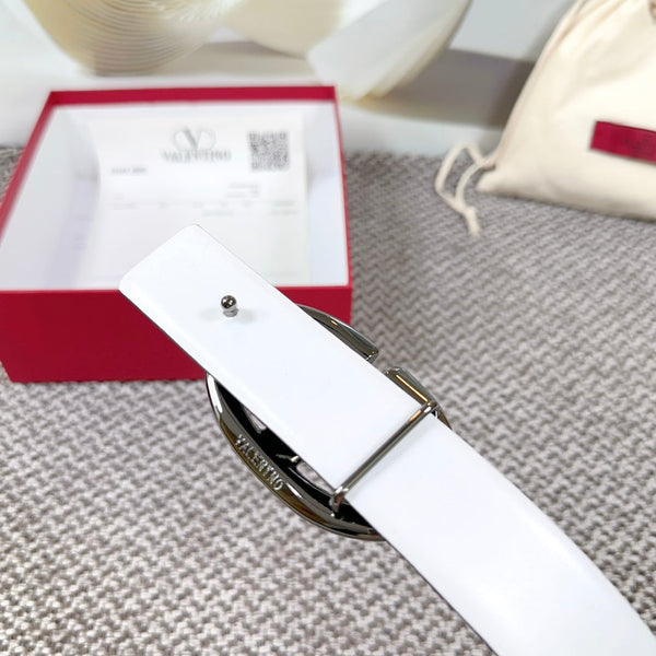 Ceinture réversible Bold Edition 30 mm veau grainé noir blanc boucle noire