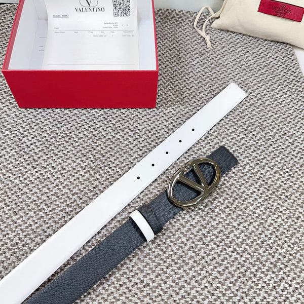 Ceinture réversible Bold Edition 30 mm veau grainé noir blanc boucle noire