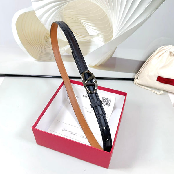 Ceinture Bold Edition 20mm Cuir de veau marron noir Boucle noire