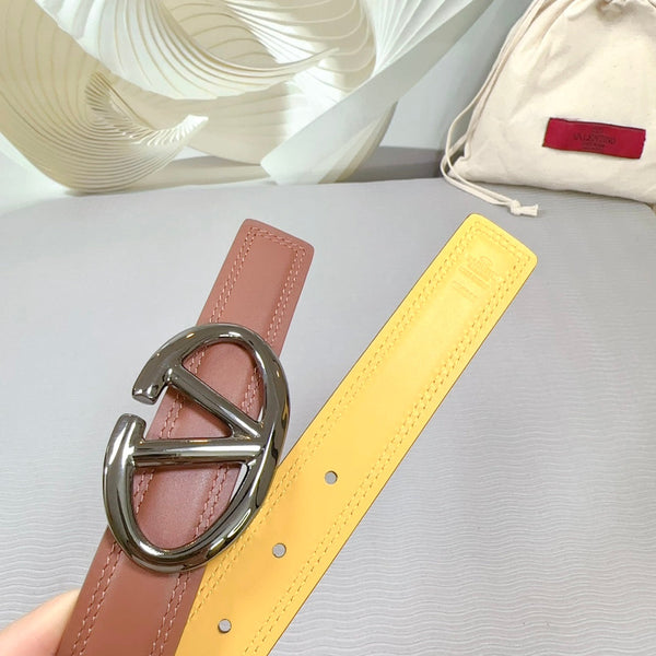 Ceinture Bold Edition 30mm veau marron jaune boucle noire
