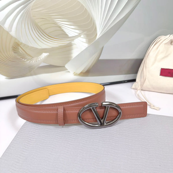 Ceinture Bold Edition 30mm veau marron jaune boucle noire