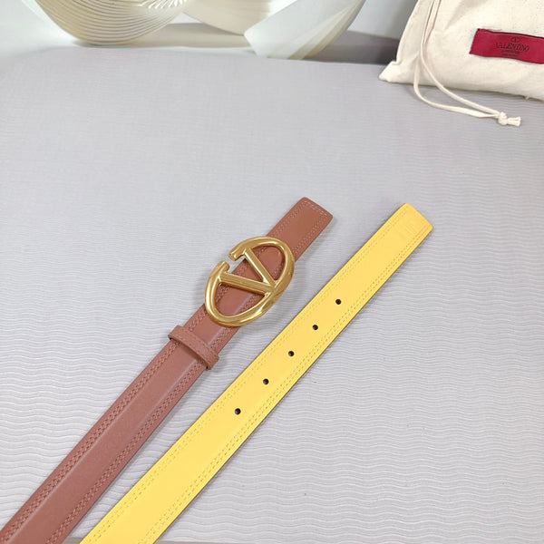 Ceinture Bold Edition 30mm veau marron jaune boucle dorée