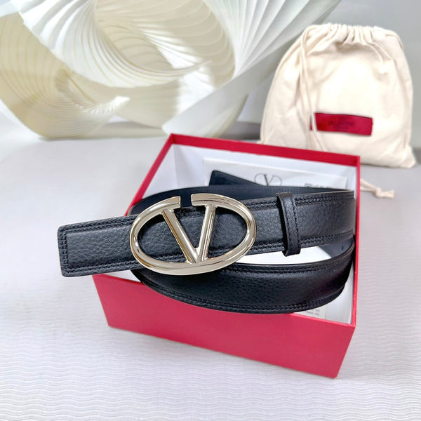 Ceinture The Bold Edition 34 mm en cuir de veau noir à boucle argentée
