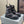 CHUNKY BOOTS IN BLACK SMOOTH CALFSKIN RED LOGO PRINT