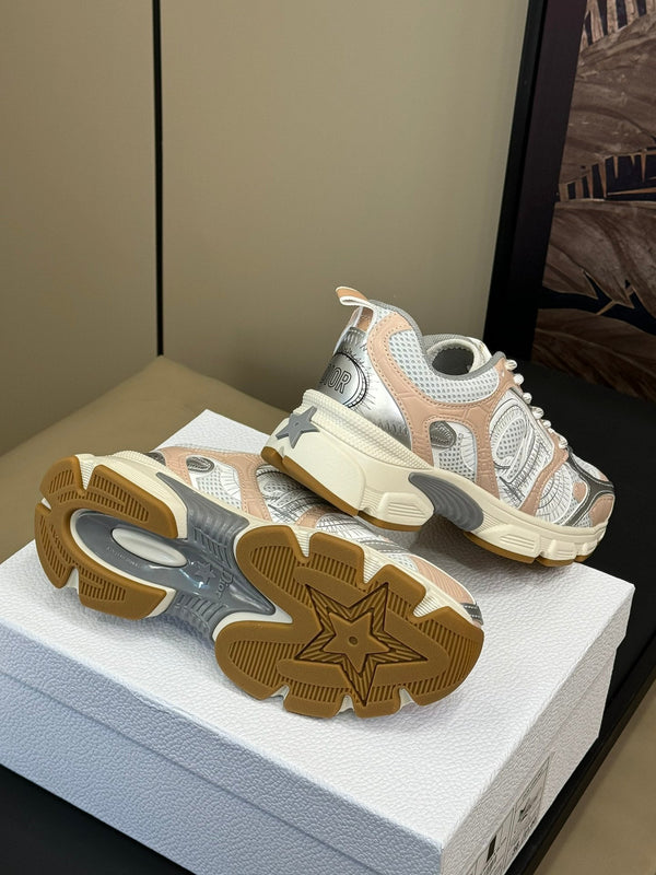 CD Chrono Sneaker Nude and Silver Mesh Fabric 992626