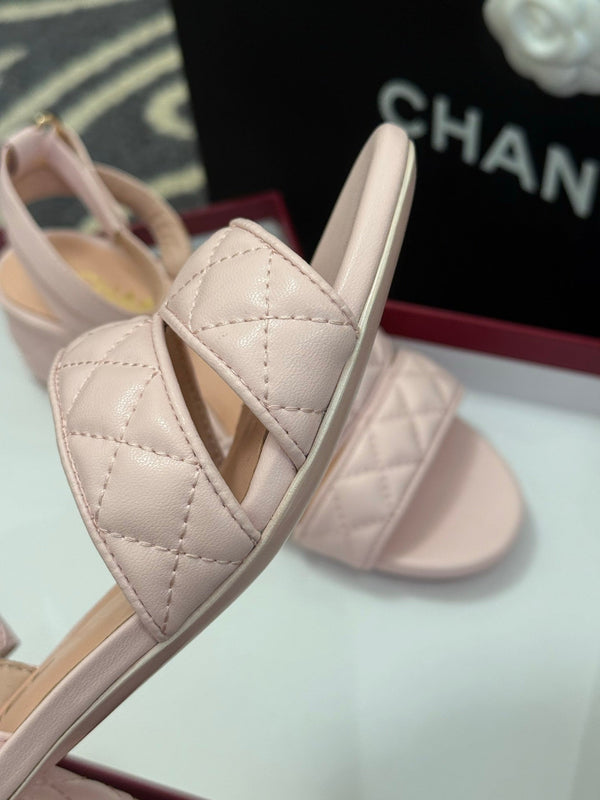 CC 25SS Honey Sandals 5cm Pink Lambskin 319633