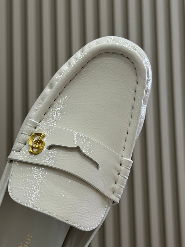 CD Time Loafer White Glossy Calfskin 561785
