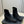 CC 26FW Bottine noire en daim et tissu 623146