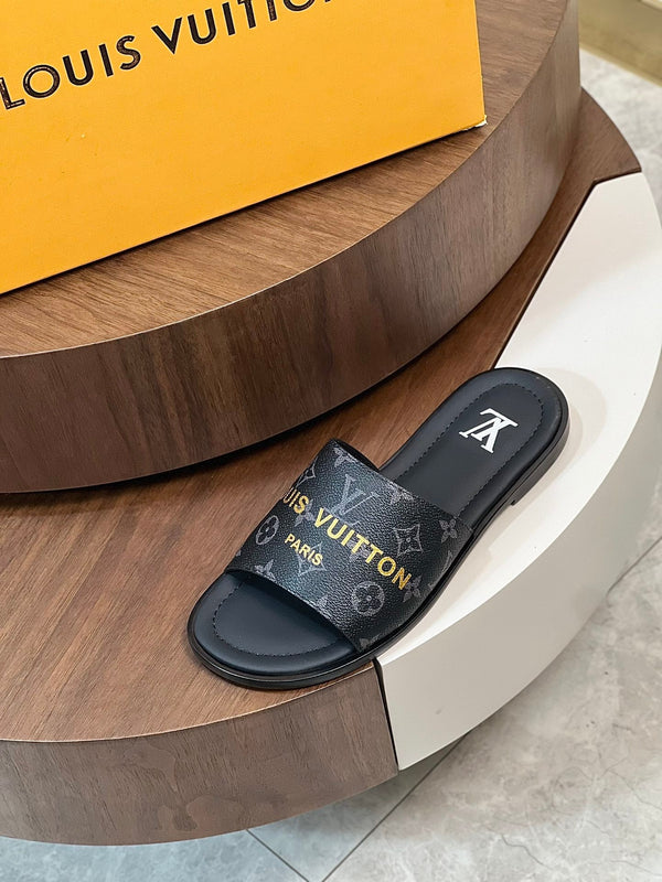 LV MULE IN BLACK MONOGRAM CALFSKIN