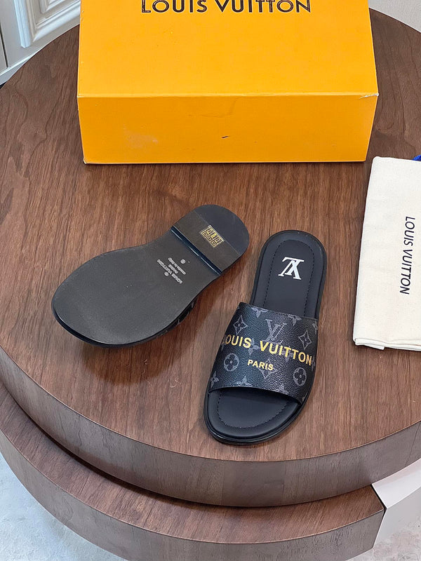 LV MULE IN BLACK MONOGRAM CALFSKIN