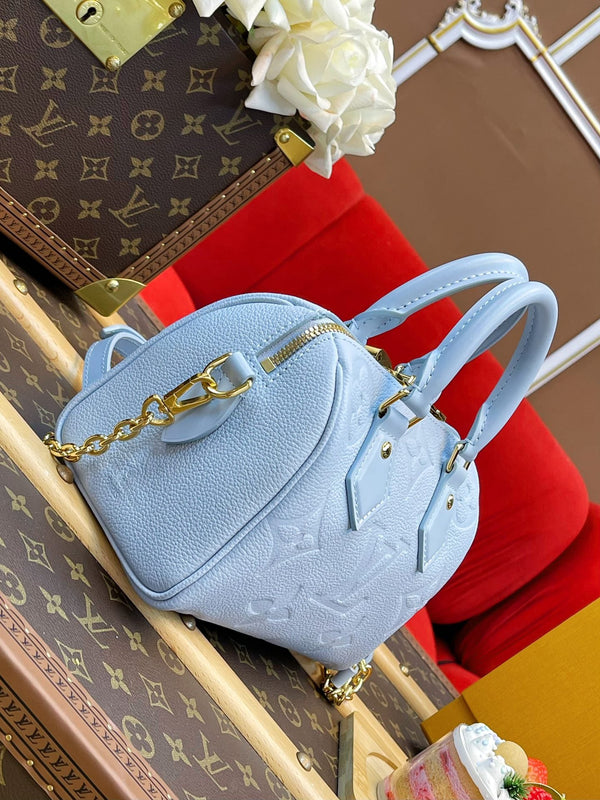 LV Speedy Bandoulière 20 Pelle monogramma blu Empreinte
