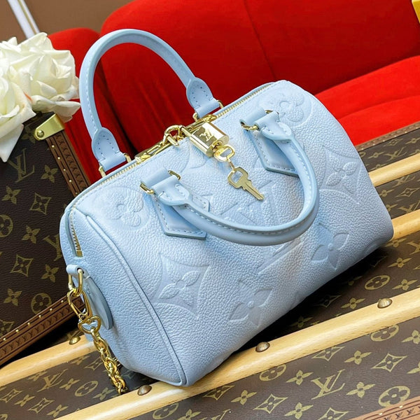 LV Speedy Bandoulière 20 Pelle monogramma blu Empreinte