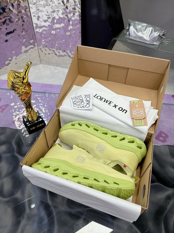 Loewe x On Cloudtilt Sneaker in pelle di vitello verde lime 217654