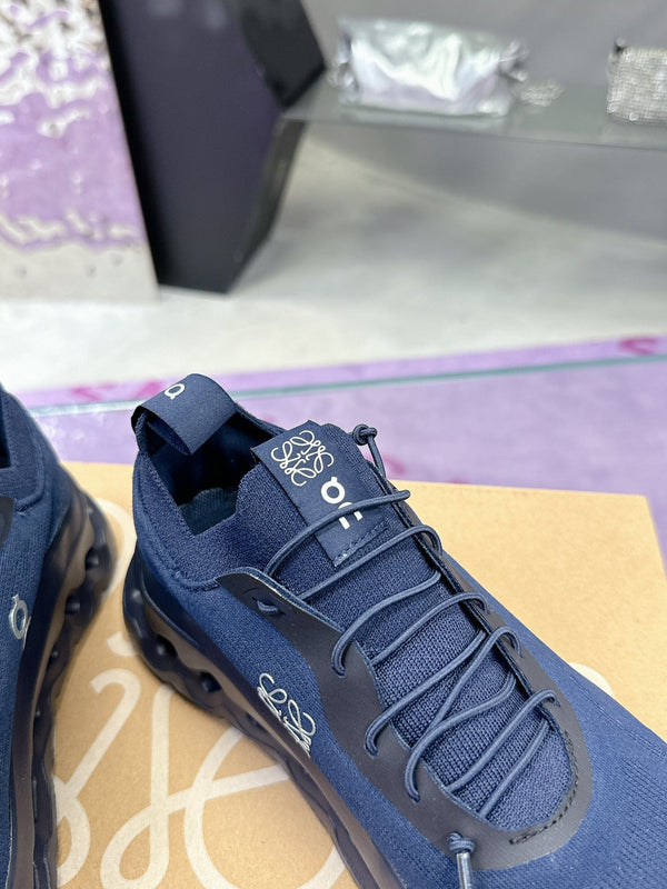 Sneaker Loewe x On Cloudtilt in pelle di vitello blu navy