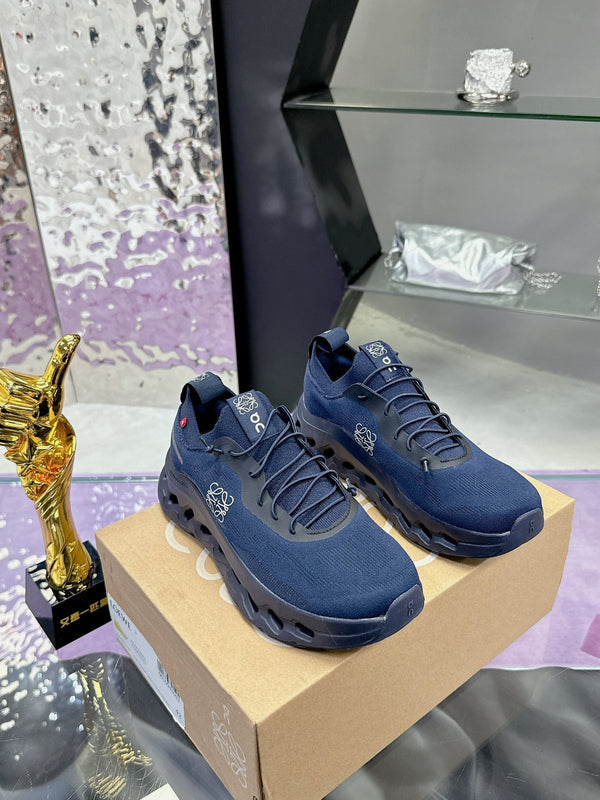 Sneaker Loewe x On Cloudtilt in pelle di vitello blu navy