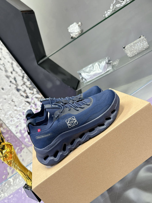 Sneaker Loewe x On Cloudtilt in pelle di vitello blu navy