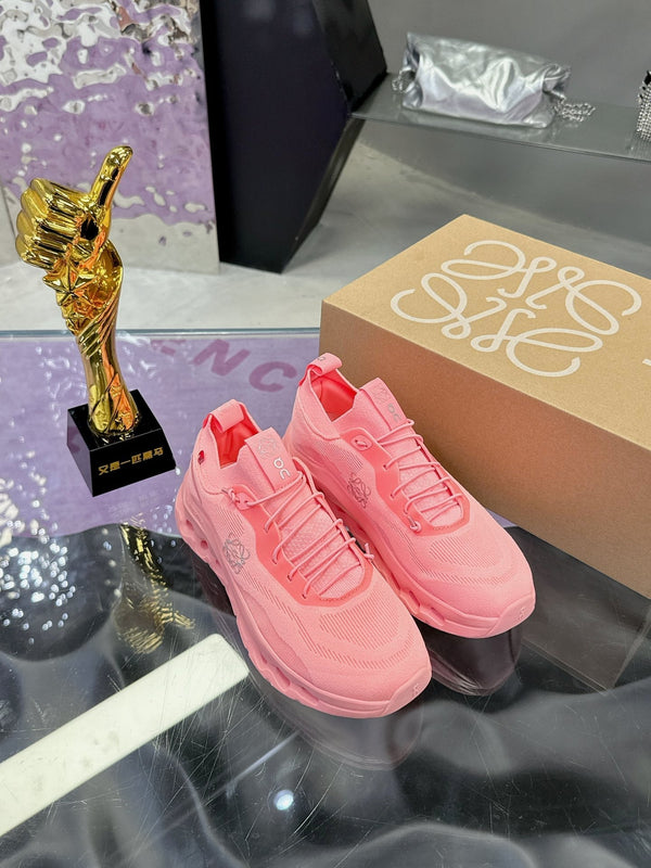 Sneaker Loewe x On Cloudtilt in pelle di vitello rosa