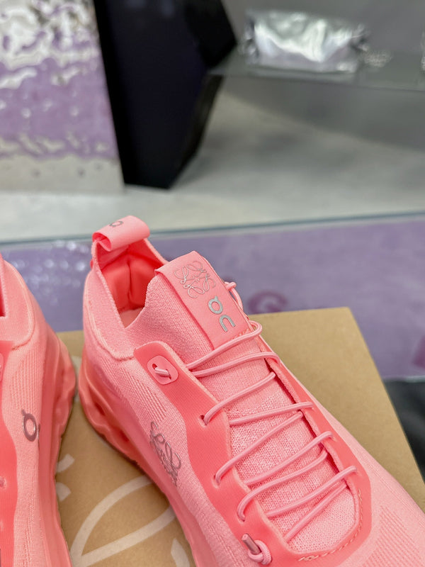 Sneaker Loewe x On Cloudtilt in pelle di vitello rosa
