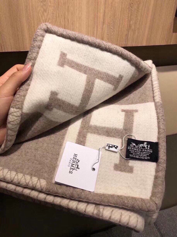 HM Blanket Beige White Wool Cashmere