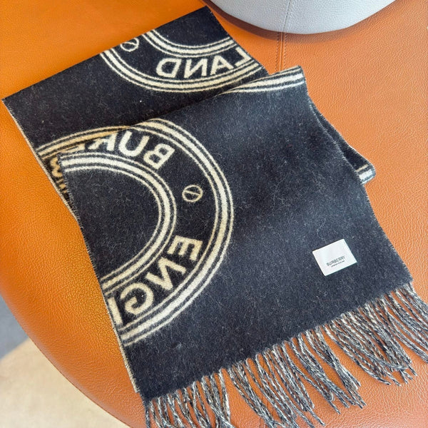 BBR Long Scarf 17CM Black Calico Cashmere 150404
