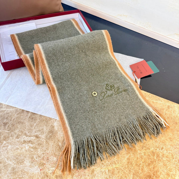 Loro Piana Long Scarf Thyme Cashmere 150405