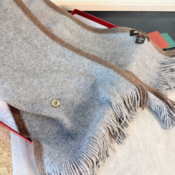 Loro Piana Long Scarf Grey Cashmere 150407