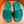 CD AQUA EMBROIDED SANDAL SEA GREEN FABRIC