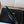TRIOMPHE Card Holder Black Sliver Cowhide& Fabric