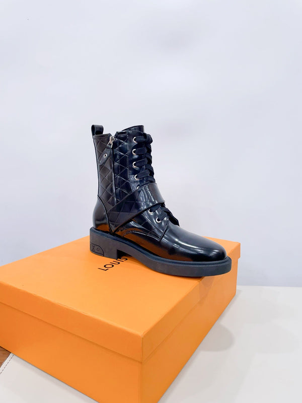 Stivaletto LV Westside in pelle di vitello nera lucida