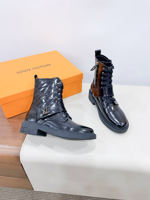 Stivaletto LV Westside in pelle di vitello nera lucida
