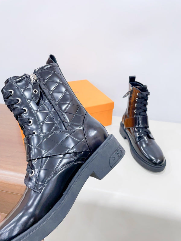 Stivaletto LV Westside in pelle di vitello nera lucida