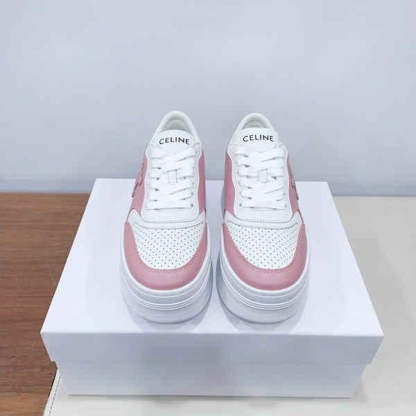 CELINE 25C Block Sneaker Pink mix White Calfskin 232000