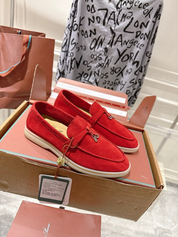LP Summer Charms Walk Loafers Red Suede 565850