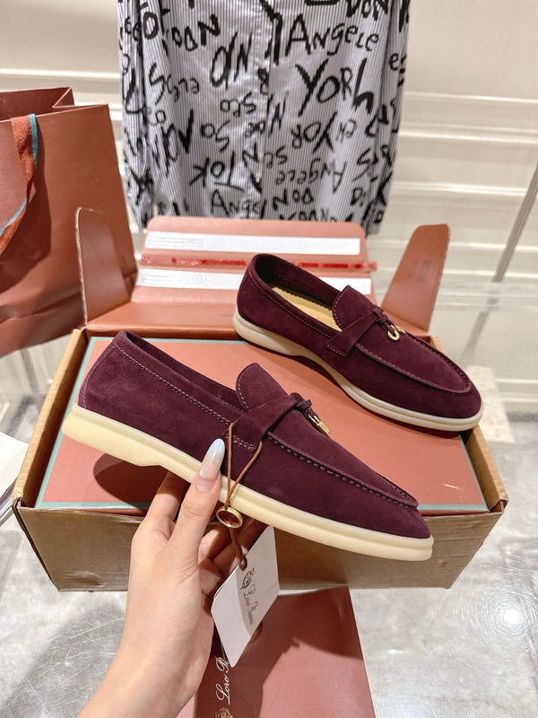 LP Summer Charms Walk Loafers Burgundy Suede 565853