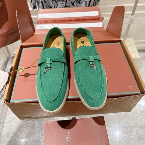 LP Summer Charms Walk Loafers Daim vert sarcelle clair 565855