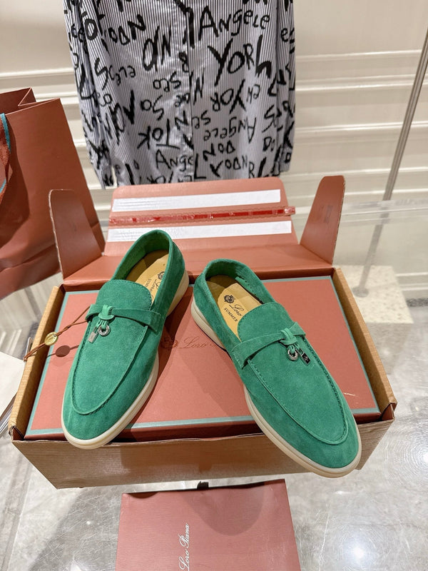 LP Summer Charms Walk Loafers Daim vert sarcelle clair 565855